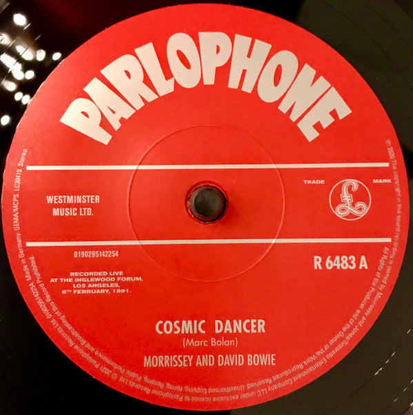 David Bowie & Morrissey : Cosmic Dancer (Live) / That's Entertainment (7", Single)