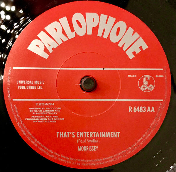 David Bowie & Morrissey : Cosmic Dancer (Live) / That's Entertainment (7", Single)