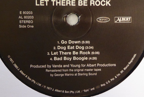 AC/DC : Let There Be Rock (LP, Album, RE, RM, 180)
