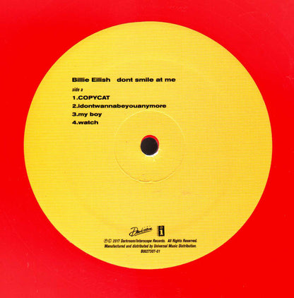 Billie Eilish : Dont Smile At Me (12", EP, Red)