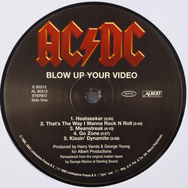 AC/DC : Blow Up Your Video (LP, Album, RE, RM, 180)