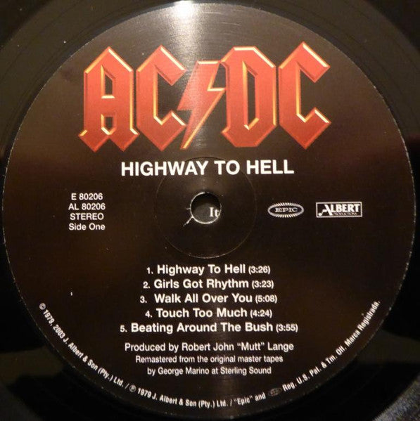 AC/DC : Highway To Hell (LP, Album, RE, RM, 180)